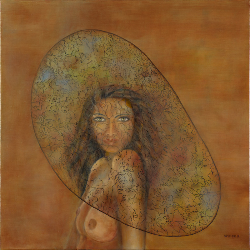 Enigma 90x90 Huile sur toile Collection privée par Ambre B