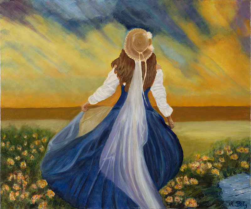 Mélancolie 50x60 Huile sur toile de lin par Ambre B