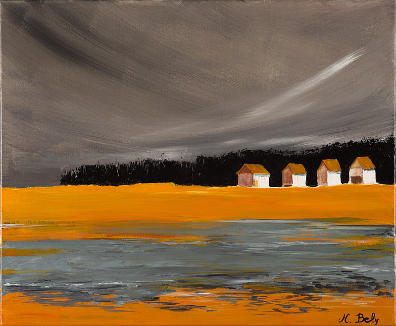 Orage 60x73 Acrylique sur toile de lin Collection privée