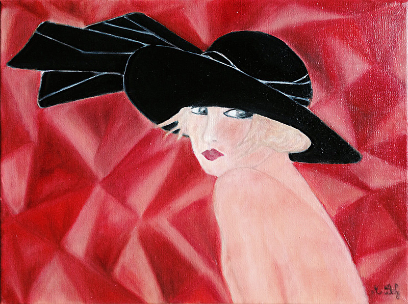 Rosa 30x40 Huile sur toile Collection privée