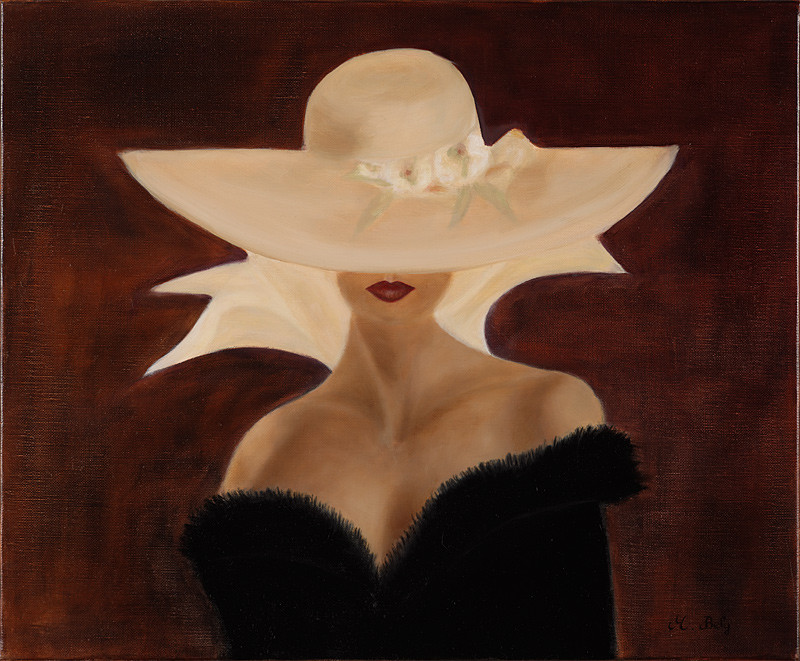 Séduction 38x46 Huile sur toile par Ambre B