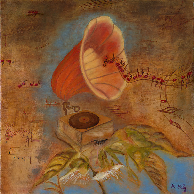 Sur un air de ... 90x90 Huile sur toile de lin